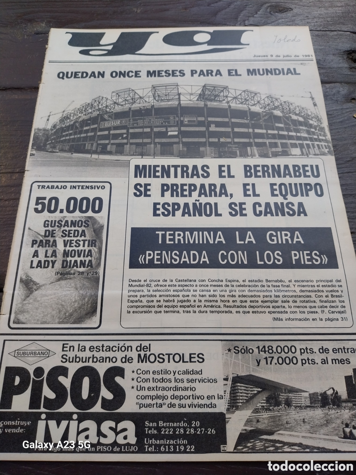 Collection Magazines and Newspapers: YA 1981. 11 MESES PARA EL MUNDIAL. EL BERNABEU SE PREPARA. BODA LADY DIANA. PSQUIATRICO DE BETERA.