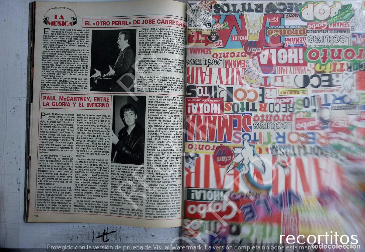 Coleccionismo de Revistas y Peri&oacute;dicos: josep carrereas jose paul mccartney