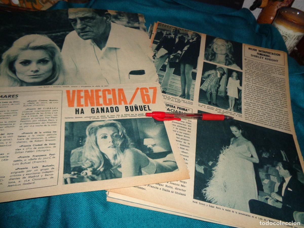 Coleccionismo de revistas y peri&oacute;dicos: RECORTE : VENECIA / 67 : HA GANADO BU&Ntilde;UEL. FOTOGRAMAS, SPTMBRE 1967