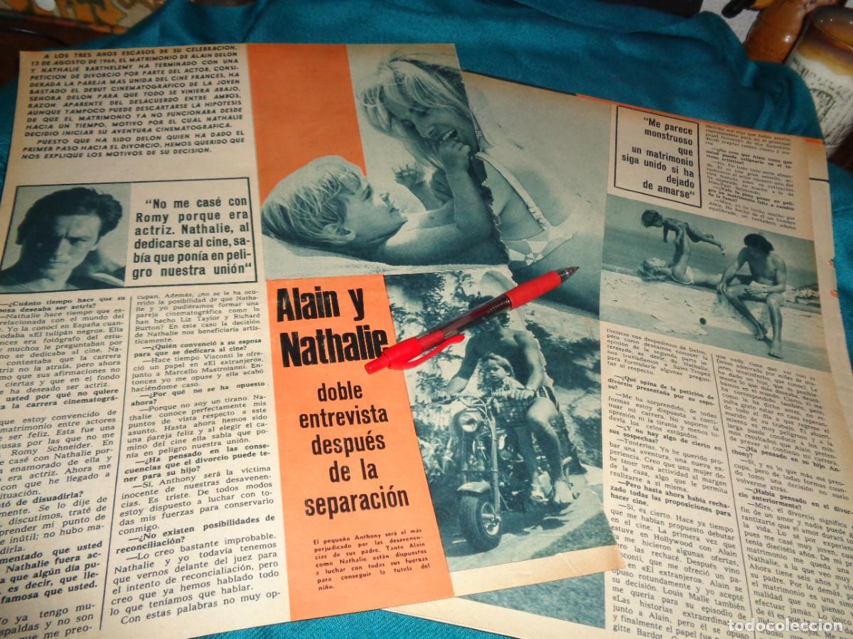 Coleccionismo de revistas y peri&oacute;dicos: RECORTE : ALAIN DELON Y NATHALIE CON SUS HIJOS. FOTOGRAMAS, SPTMBRE 1967