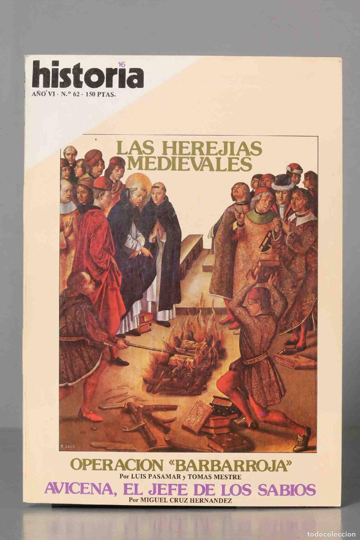 Coleccionismo de revistas y peri&oacute;dicos: HEREJES MEDIEVALES. OPERACION BARBARROJA. AVICENA. HISTORIA16