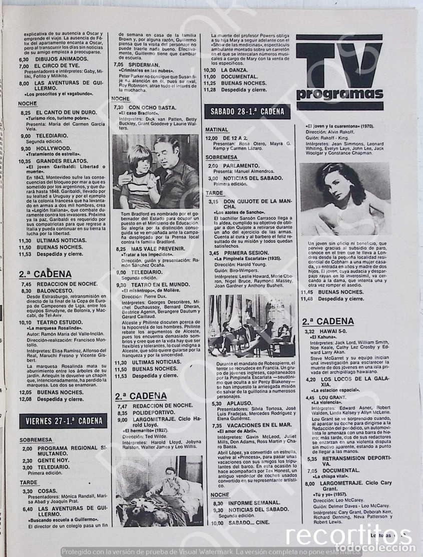 Collezionismo di Riviste e Giornali: CON OCHO BASTA JEAN SIMMONS