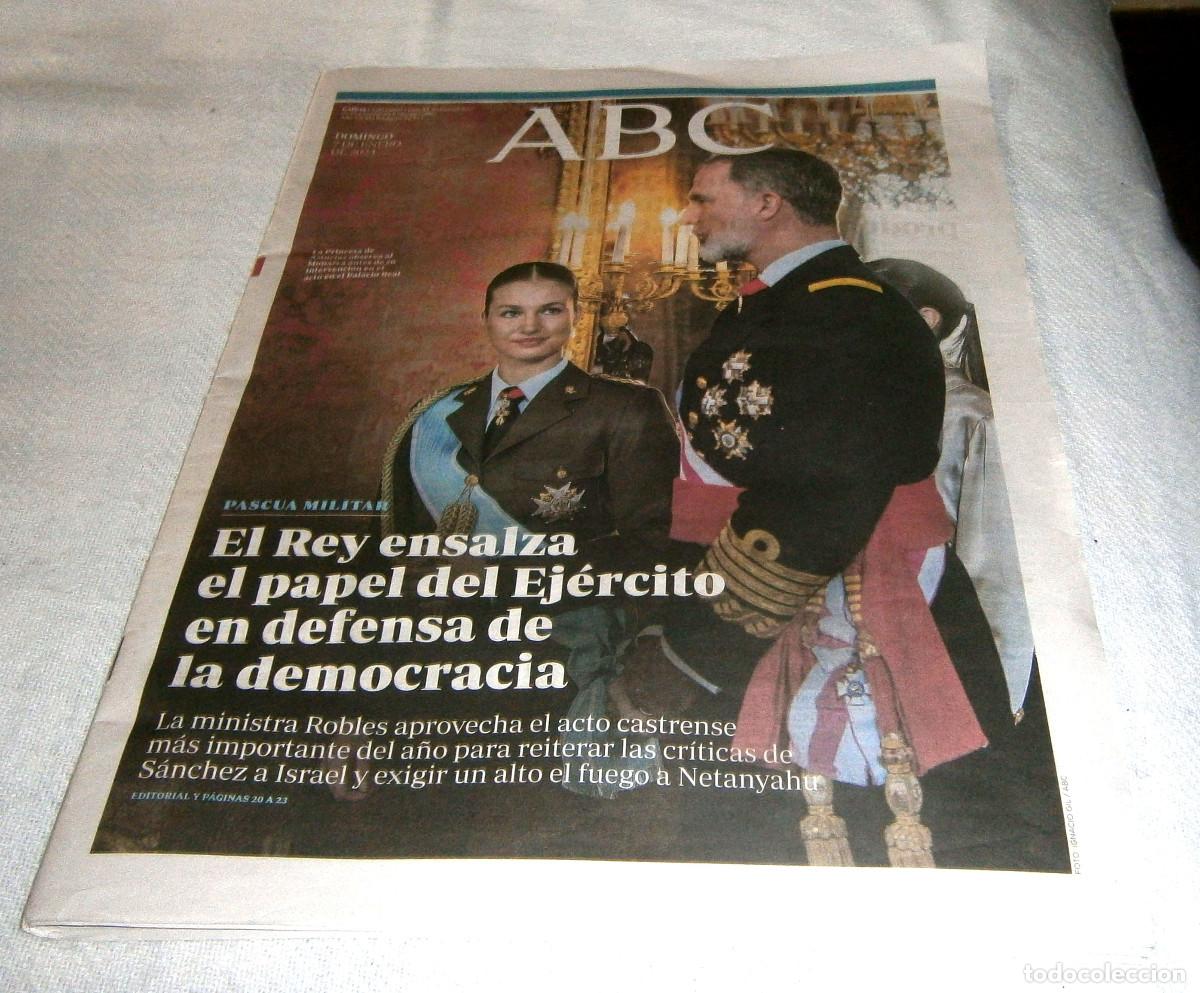 Coleccionismo de Revistas y Peri&oacute;dicos: periodico ABC a&ntilde;o 2021 pascua militar con la princesa Leonor y Felipe VI