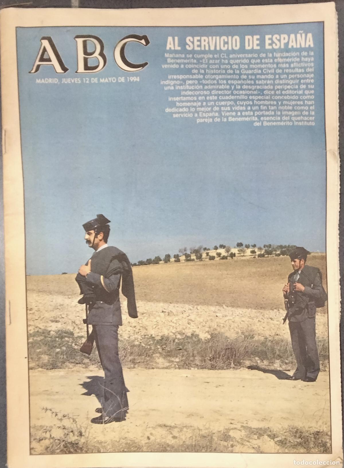 Coleccionismo de Revistas y Peri&oacute;dicos: ABC 12 de mayo de 1994. Aniversario de la fundaci&oacute;n de la Benem&eacute;rita