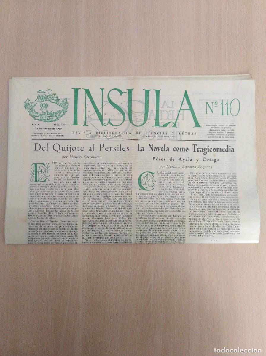 Coleccionismo de Revistas y Peri&oacute;dicos: INSULA. REVISTA BIBLIOGR&Aacute;FICA DE CIENCIAS Y LETRAS / N&ordm; 110