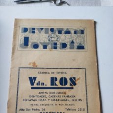 Coleccionismo de Revistas y Periódicos: REVISTA DE JOYERÍA ANTIGUA BARCELONA 1933