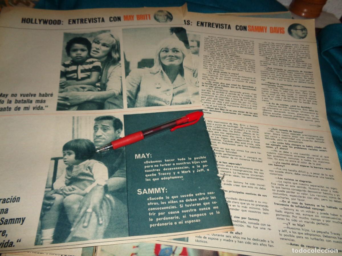 Collezionismo di Riviste e Giornali: RECORTE : ENTREVISTA CON SAMMY DAVIS JR. Y MAY BRITT. FOTOGRAMAS, ENERO 1968