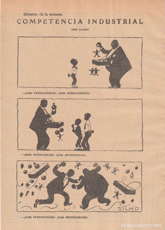 Collectionnisme de Revues et Journaux: Competencia industrial / p&aacute;gina de humor por Sileno - 1936