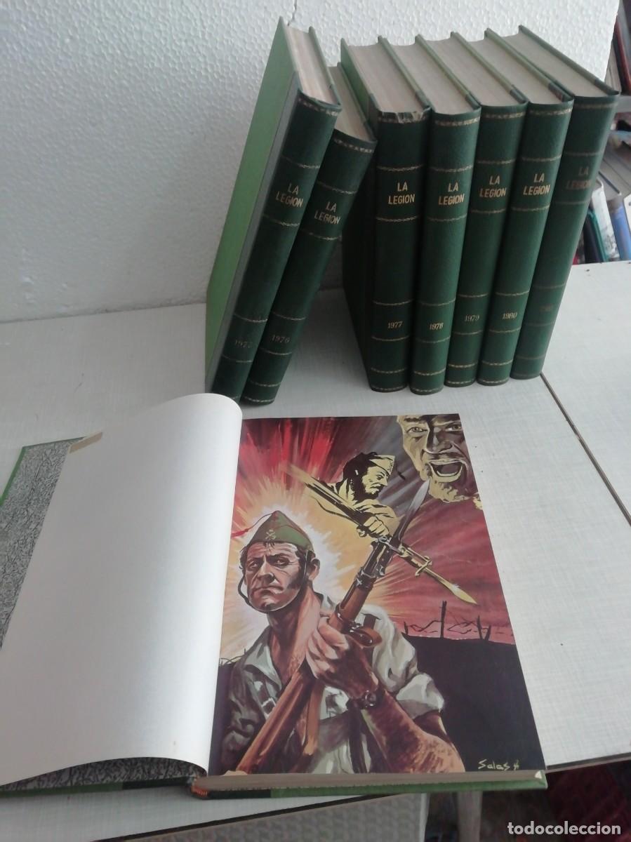 Coleccionismo de revistas y peri&oacute;dicos: Lote 8 tomos revistas &rdquo;LA LEGI&Oacute;N. Revista de los Tercios&rdquo;. A&ntilde;os 1974-1981 completos