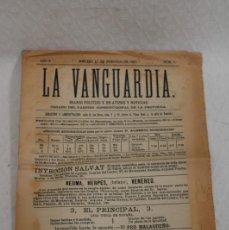 Coleccionismo de Revistas y Periódicos: LA VANGUARDIA - FACSIMIL DEL NUMERO 1 DE EL DIARIO DEL 1 DE FEBRERO DEL 1881
