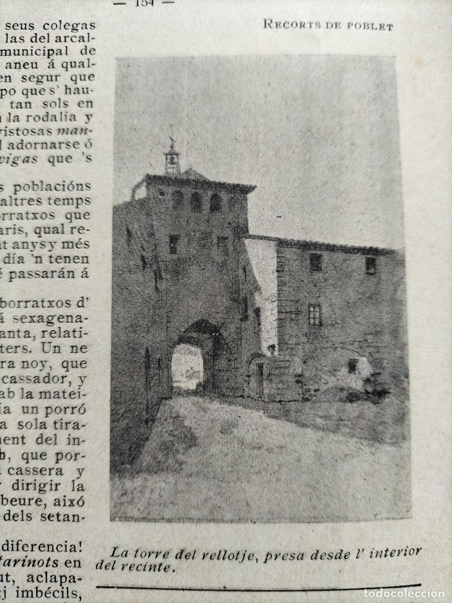Collezionismo di Riviste e Giornali: RECORTS DE POBLET 2 HOJAS A&Ntilde;O 1899