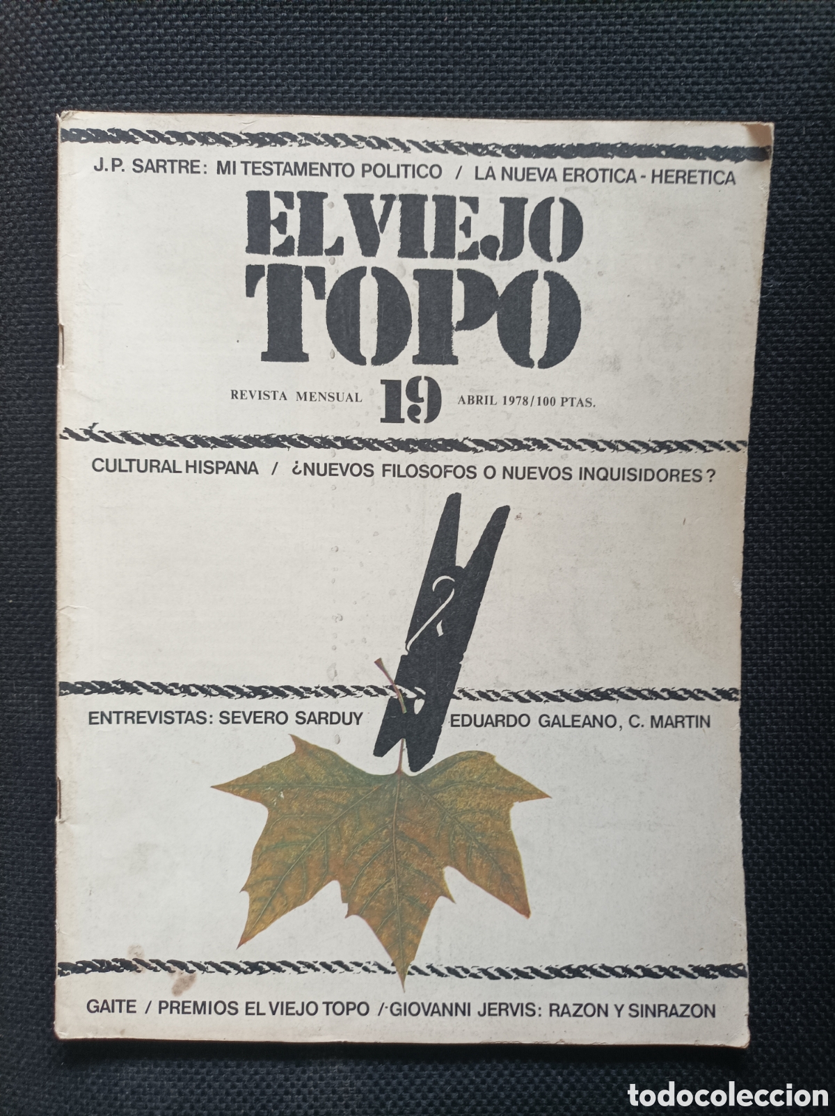 Coleccionismo de revistas y peri&oacute;dicos: EL VIEJO TOPO N&deg;19 - 1978