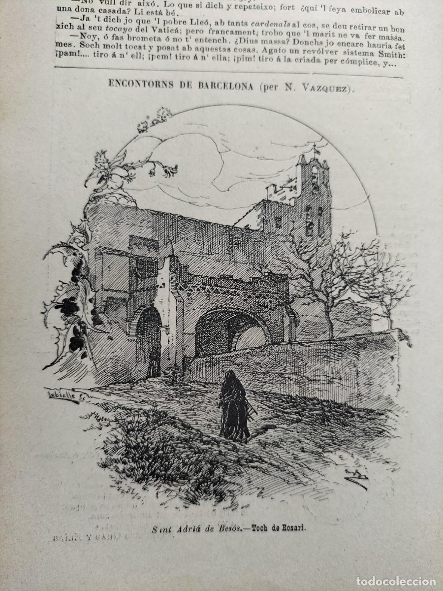 Colecionismo de Revistas e Jornais: SANT ADRIA DE BESOS / SANT GENIS D'HORTA ENCONTORNS DE BARCELONA 2 HOJAS A&Ntilde;O 1895