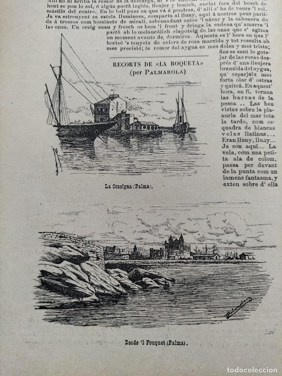 Colecionismo de Revistas e Jornais: RECORTS DE LA ROQUETA LA CONSIGNA DESDE LA FOUQUET PALAMA MALLORCA HOJA A&Ntilde;O 1895