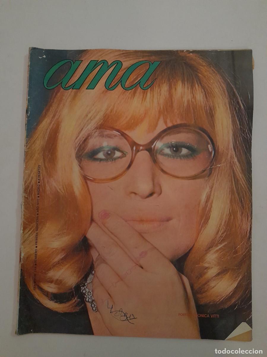 Coleccionismo de Revistas y Peri&oacute;dicos: revista ama, n&ordm; 244 1970, monica vitti (portada con marcas de lapiz y boli)