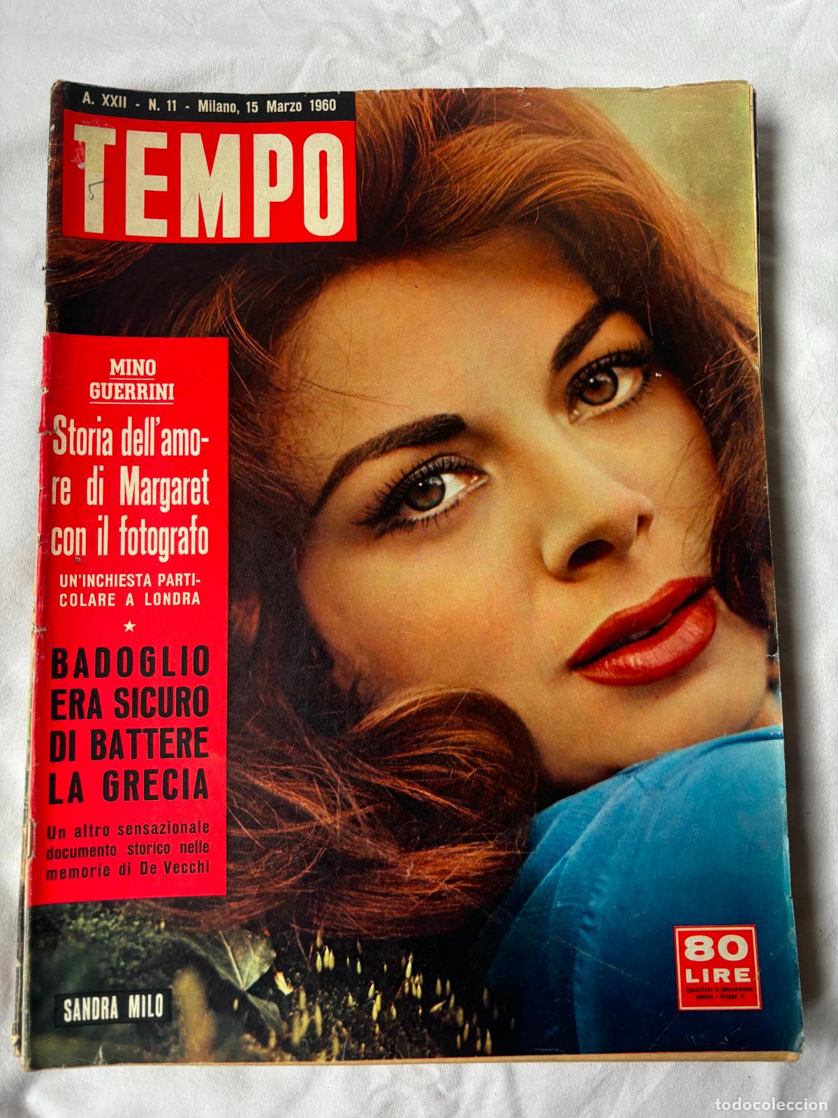 Coleccionismo de Revistas y Peri&oacute;dicos: TEMPO REVISTA ITALIANA N&ordm; 11 A&Ntilde;O 1960. SANDRA MILO EN PORTADA. MINO GUERRINI. BADOGLIO.