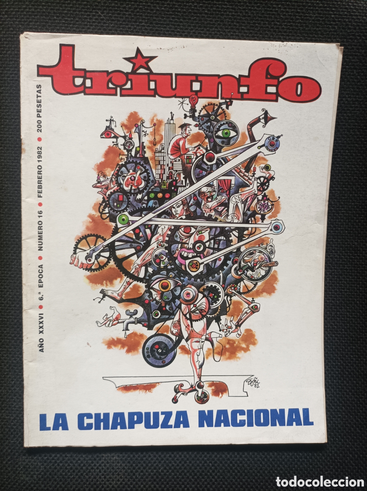 Coleccionismo de Revistas y Peri&oacute;dicos: TRIUNFO 16 FEBRERO 1982 - LA CHAPUZA NACIONAL - PINOCHO - LOS JSU - SERIE DALLAS