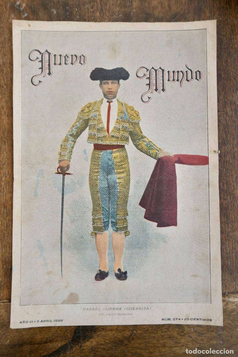 Coleccionismo de revistas y peri&oacute;dicos: ANTIGUA PORTADA- NUEVO MUNDO -A&Ntilde;O VI 5 ABRIL 1899-RAFAEL GUERRA-GUERRITA
