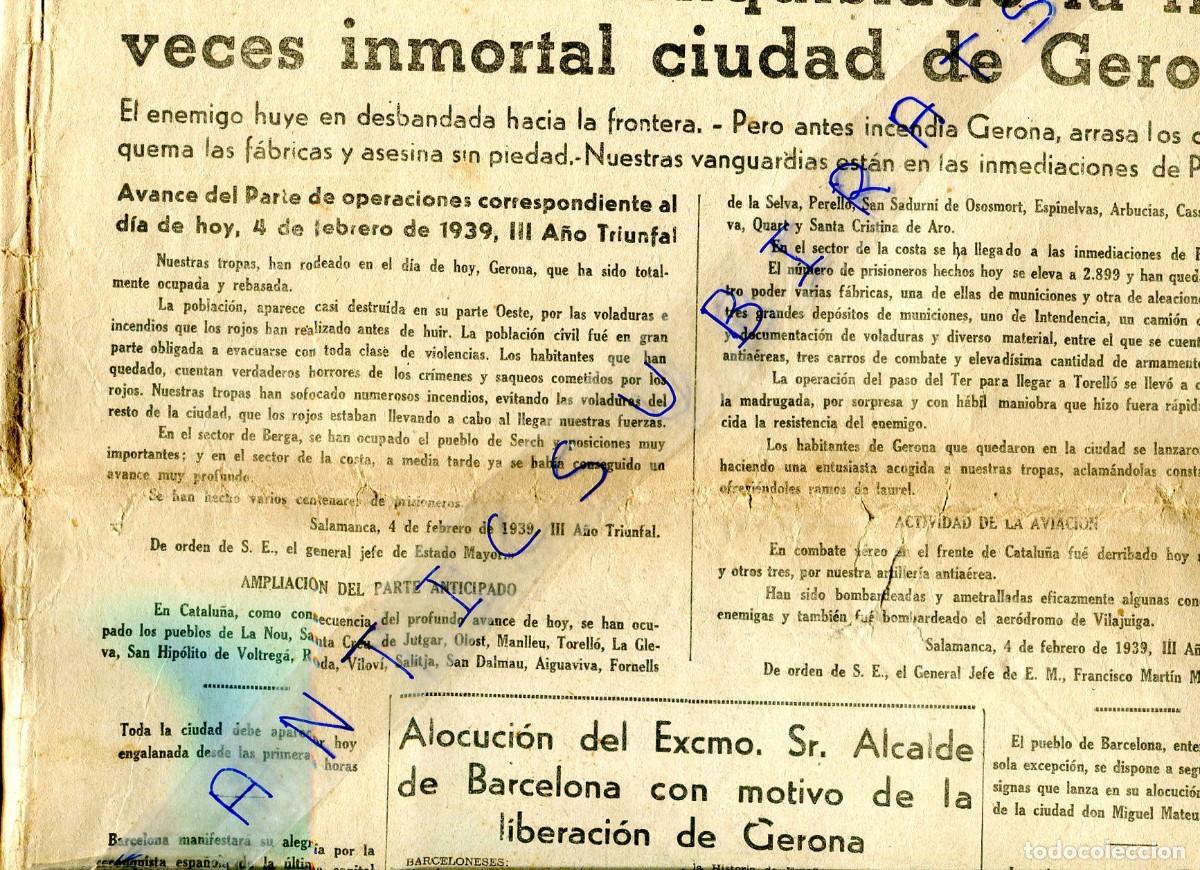 Colecionismo de Revistas e Jornais: VANGUARDIA A&Ntilde;O 1939 GUERRA CIVIL CONQUISTA DE OSORMORT ESPINELVES ARBUCIES CASSA DE LA SELVA