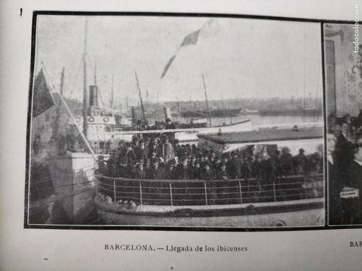 Collection Magazines and Newspapers: LLEGADA DE LOS IBICENSES A BARCELONA LINEA MARITIMA IBIZA BARCELONA 2 HOJAS A&Ntilde;O 1911