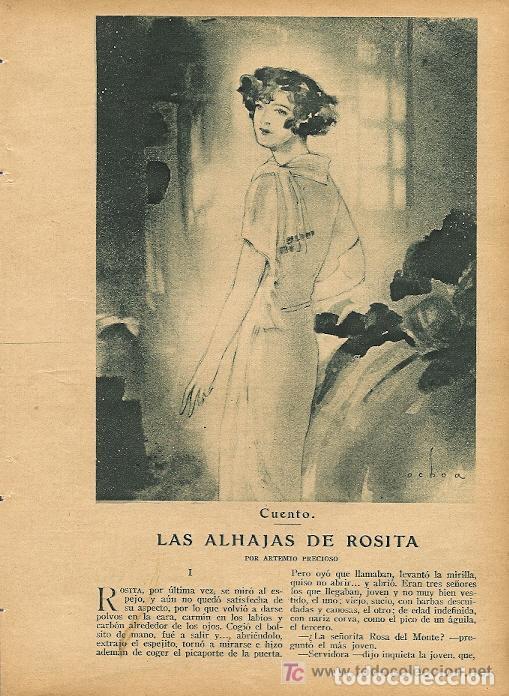 Sammeln von Zeitschriften und Zeitungen: * HELL&Iacute;N * Las alhajas de Rosita / cuento por Artemio Precioso, dibujos de Ochoa - 1926