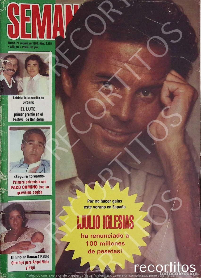 Collectionnisme de Revues et Journaux: JULIO IGLESIAS recorte portada