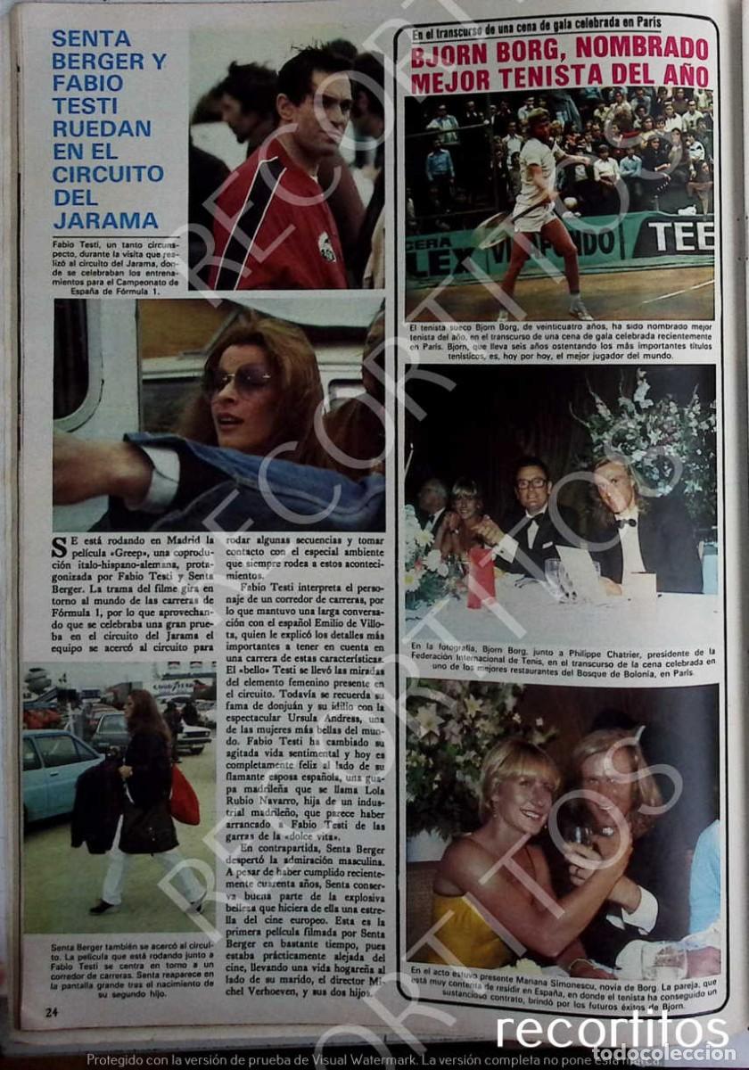 Collectionnisme de Revues et Journaux: SENTA BERGER FABIO TESTI BJORN BORG