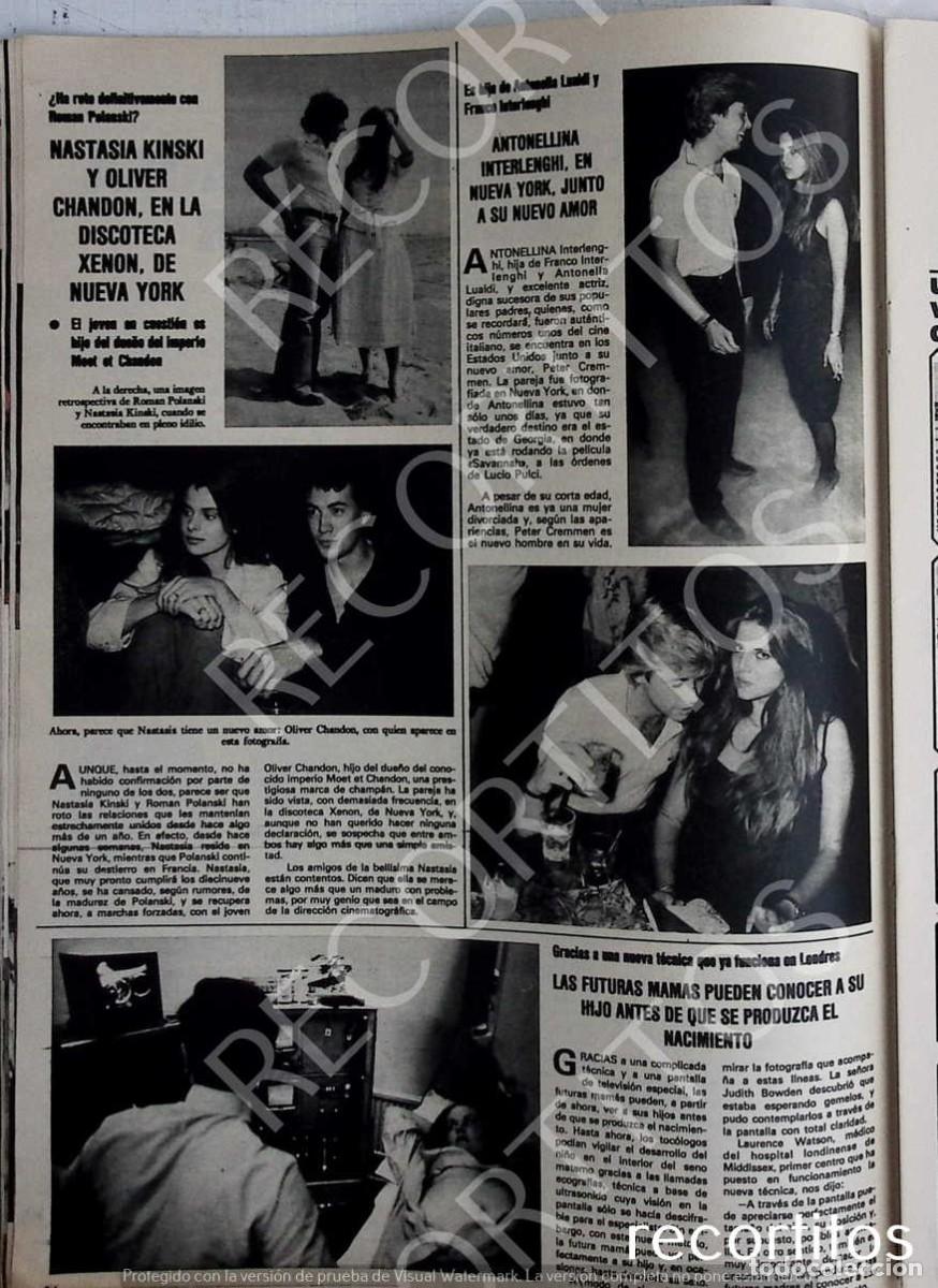 Colecionismo de Revistas e Jornais: NASTASSIA KINSKI ANASTASIA NATSAJA ANTONELLINA INTERLENGHI