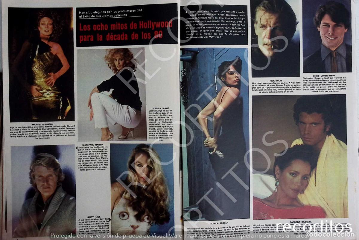 Colecionismo de Revistas e Jornais: JESSICA LANGE DEAN PAUL MARTIN JERRY HALL MARISA BERENSON BARBARA CARRERA LORENZO LAMAS BIANCA JAGGE