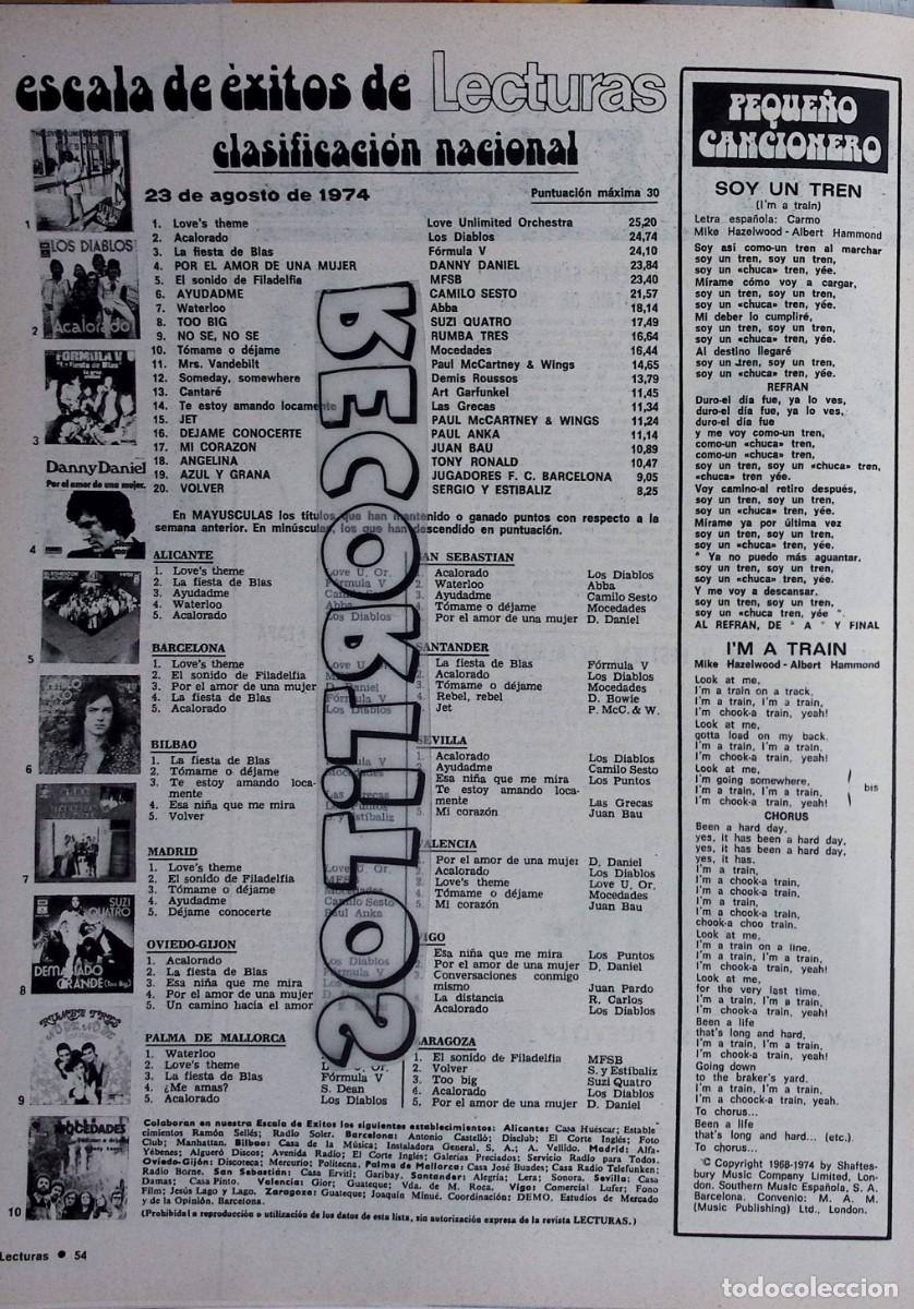 Coleccionismo de Revistas y Peri&oacute;dicos: ESCALA DE EXITOS DEMI ROUSSOS CAMILO SESTO