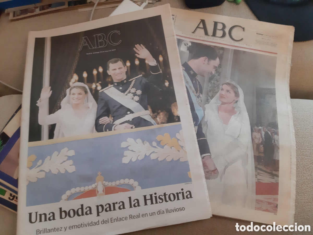 Coleccionismo de Revistas y Peri&oacute;dicos: PERIODICO Y SUPLEMENTO ABC. UNA BODA PARA LA HISTORIA. DOMINGO 23 DE MAYO DE 2004
