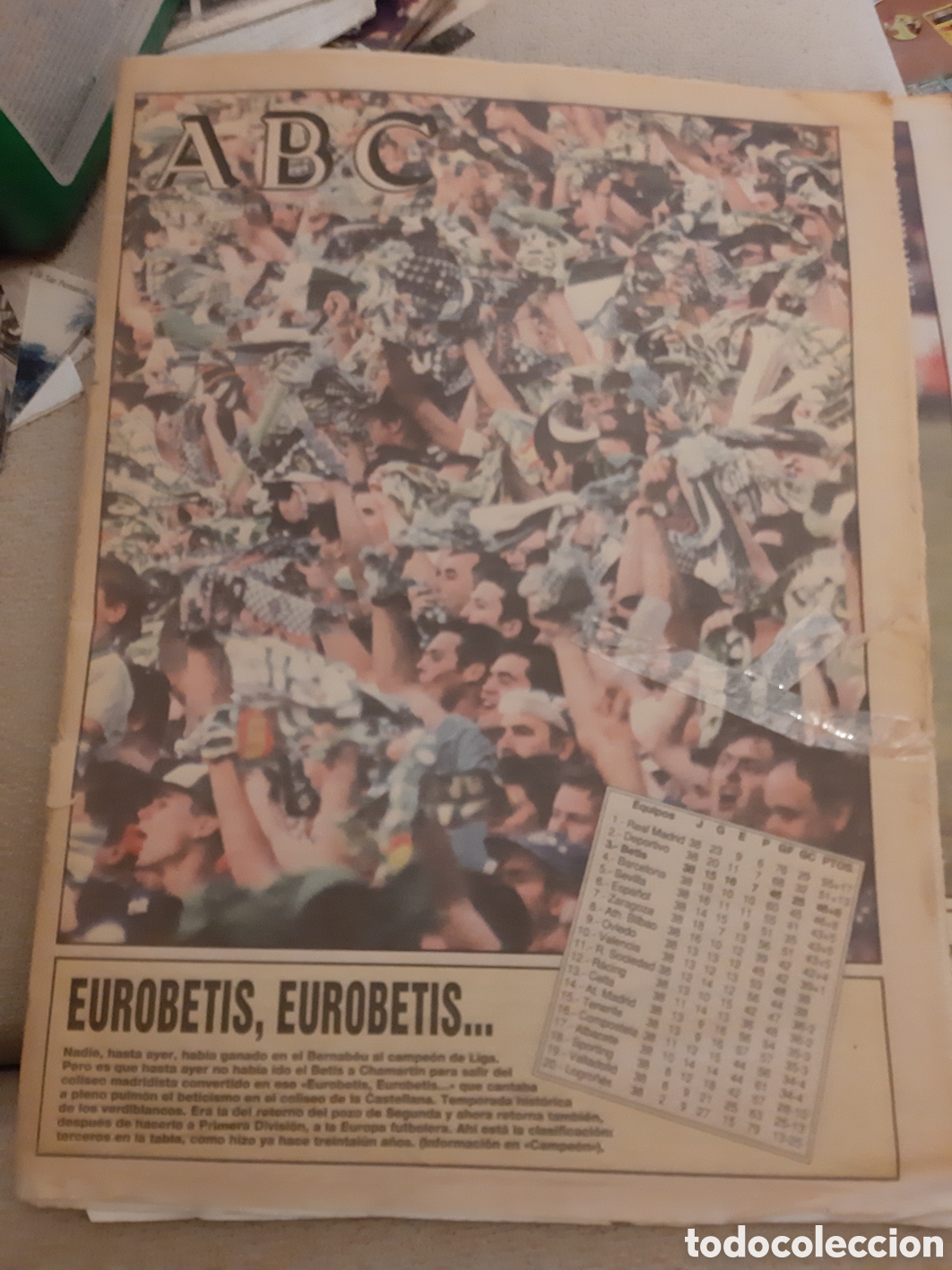 Coleccionismo de Revistas y Peri&oacute;dicos: ABC 19 JUNIO 1995 EUROBETIS EUROBETIS