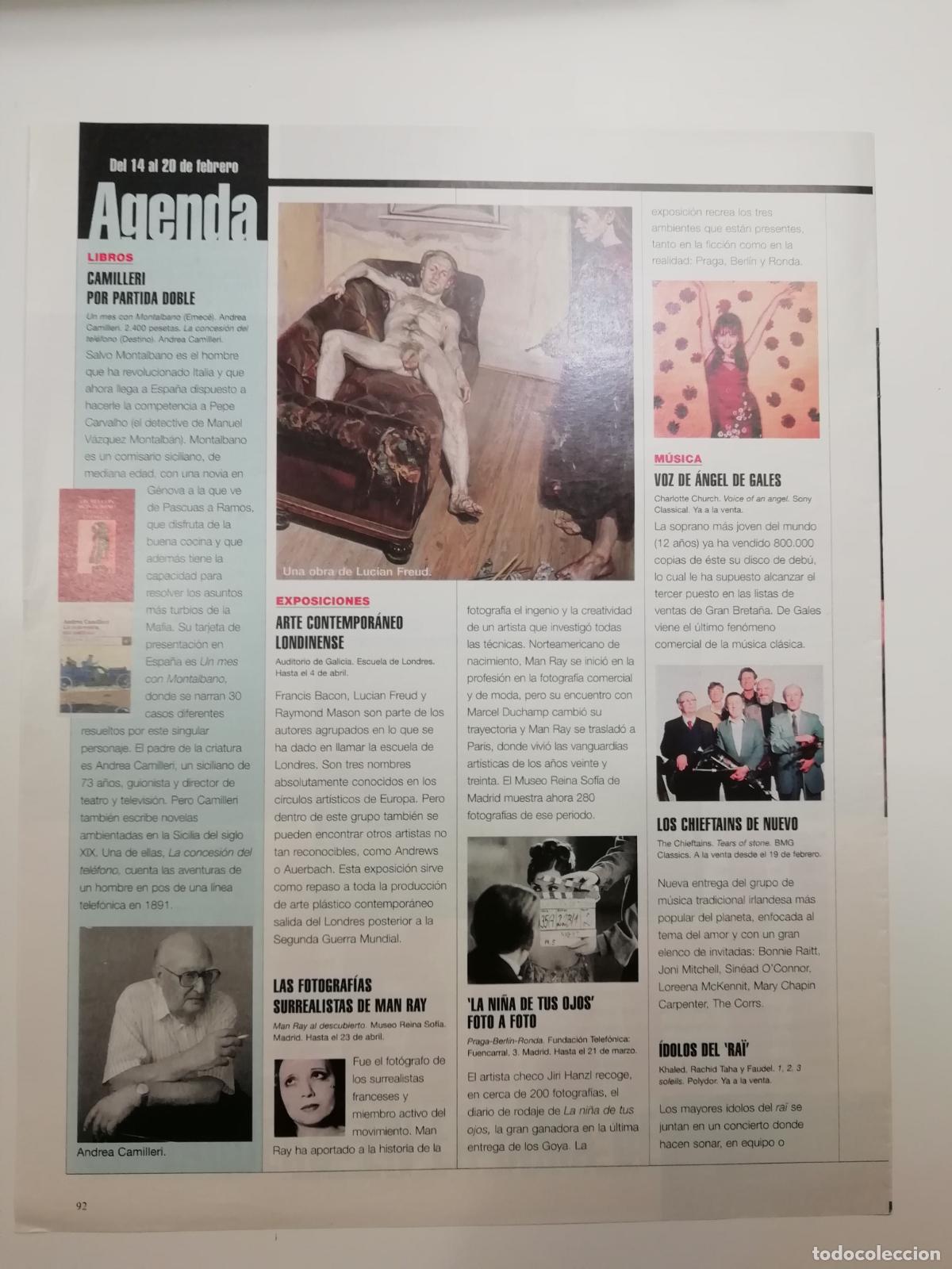 Collezionismo di Riviste e Giornali: Recorte Agenda cultura Arte Contempor&aacute;neo Londinense Auditorio Galicia Man Ray La ni&ntilde;a de tus ojos