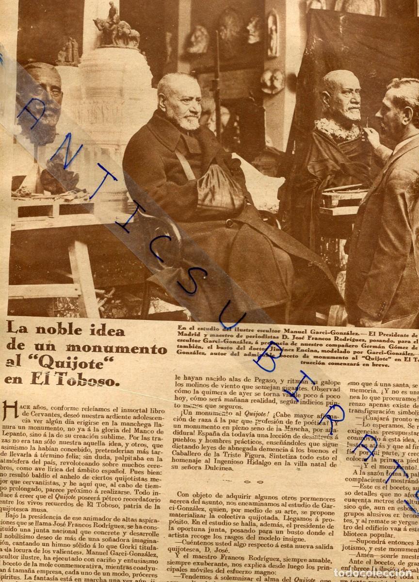 Coleccionismo de revistas y peri&oacute;dicos: REVISTA A&Ntilde;O 1930 QUIJOTE EN EL TOBOSO MANUEL GARCI GONZALEZ CARTELES DIAZ-ARTIGAS RICARDO ZAMORA