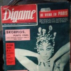 Coleccionismo de Revistas y Periódicos: DÍGAME 19 DE NOVIEMBRE DE 1968. BALLET DE VIENA. LOS PERROS POLICÍAS. EXTRATERRESTRES. MASSIEL