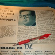 Coleccionismo de Revistas y Periódicos: RECORTE : CHICHO IBAÑEZ SERRADOR, HISTORIA DE LA FRIVOLIDAD. FOTOGRAMAS, MARZO 1968