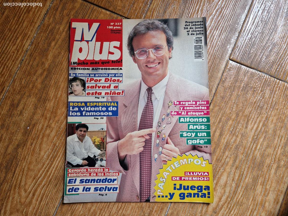 Collezionismo di Riviste e Giornali: TV PLUS 337 1993 ALFONSO ARUS PORTADA INTERIOR JOHN TRAVOLTA GRUPO MAGNETO JEANETTE RODRIGUEZ