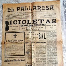 Coleccionismo de Revistas y Periódicos: 1897 31/8 LÉRIDA Nº862 'EL PALLARESA' DIARIO LIBERAL INDEPENDIENTE - LLEIDA
