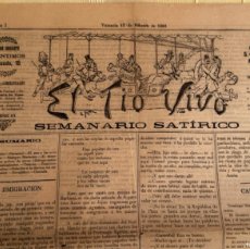 Coleccionismo de Revistas y Periódicos: PRENSA SATÍRICA - SEMANARIO SATÍRICO - EL TÍO VIVO - VALENCIA - AÑO 1893 - NÚMERO 2