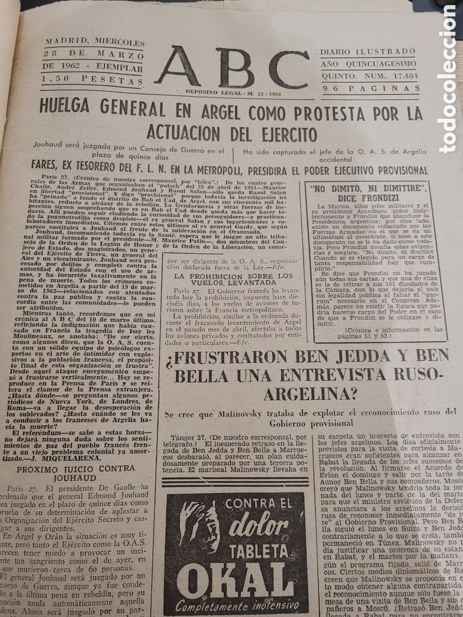 Coleccionismo de Revistas y Peri&oacute;dicos: ABC 1962