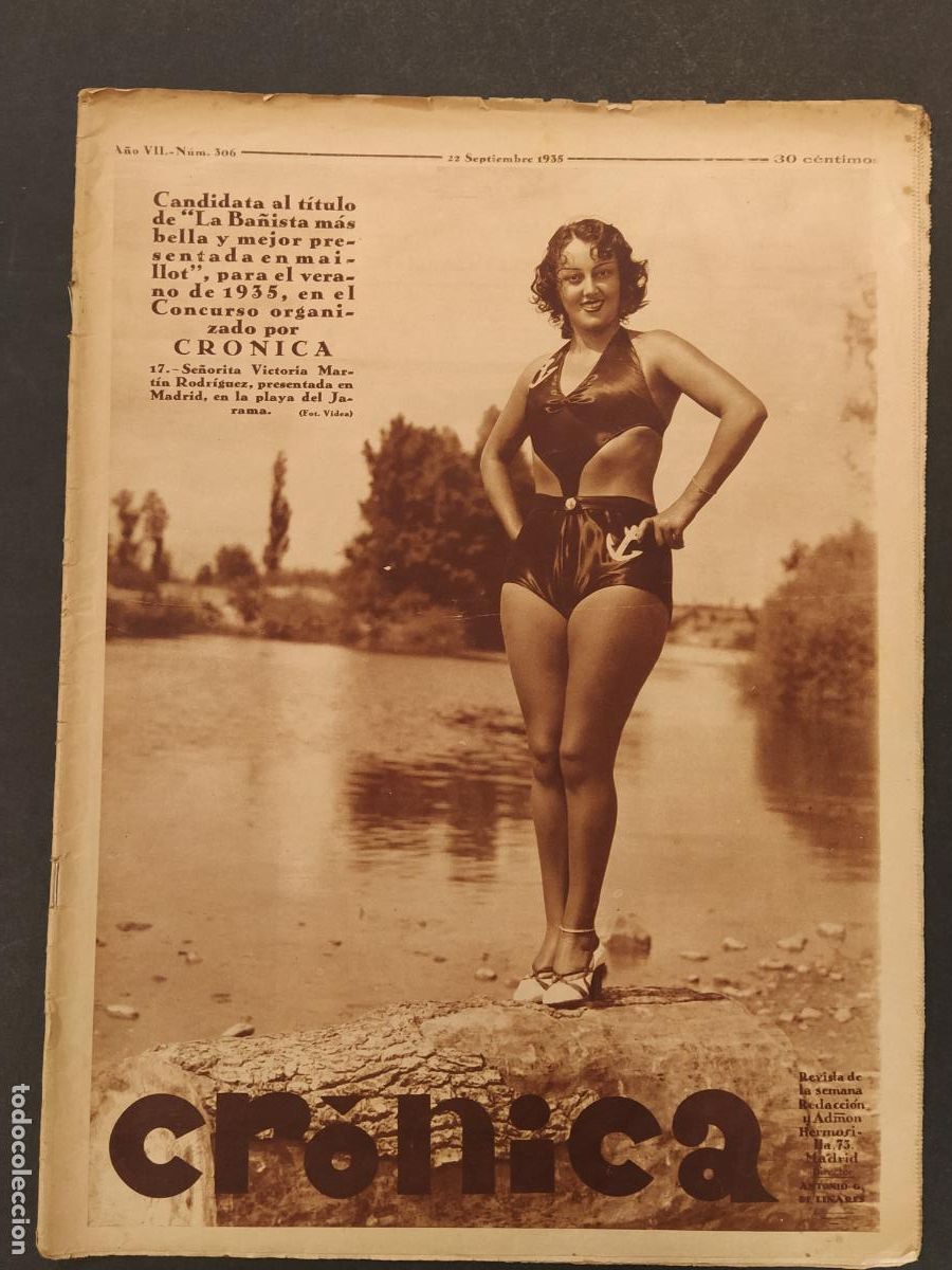 Collection Magazines and Newspapers: CRONICA - NUMERO 306 A&Ntilde;O 1935 - GUERRA ABISINIA, TRAPEROS MADRID, TOROS ETC- REVISTA ANTIGUA