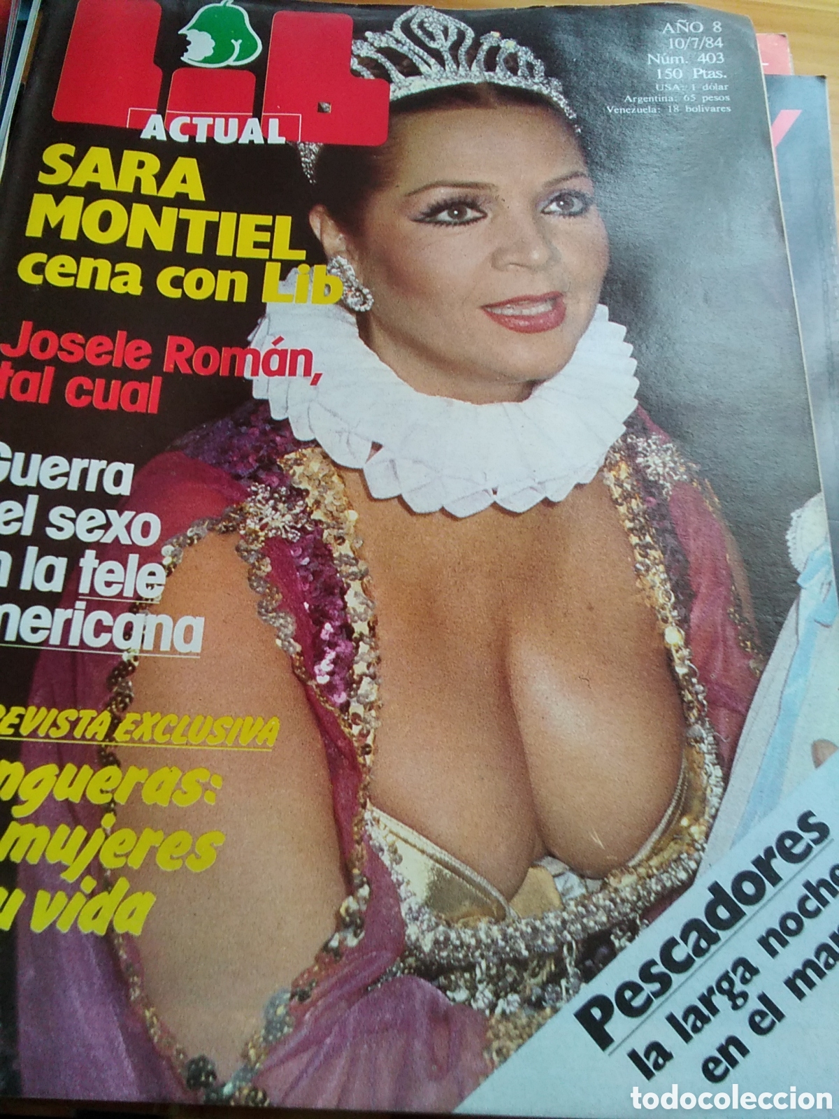Coleccionismo de Revistas y Peri&oacute;dicos: Lib actual revista er&oacute;tica espa&ntilde;ola desnudos mujeres (10-7-1984) Sara Montiel