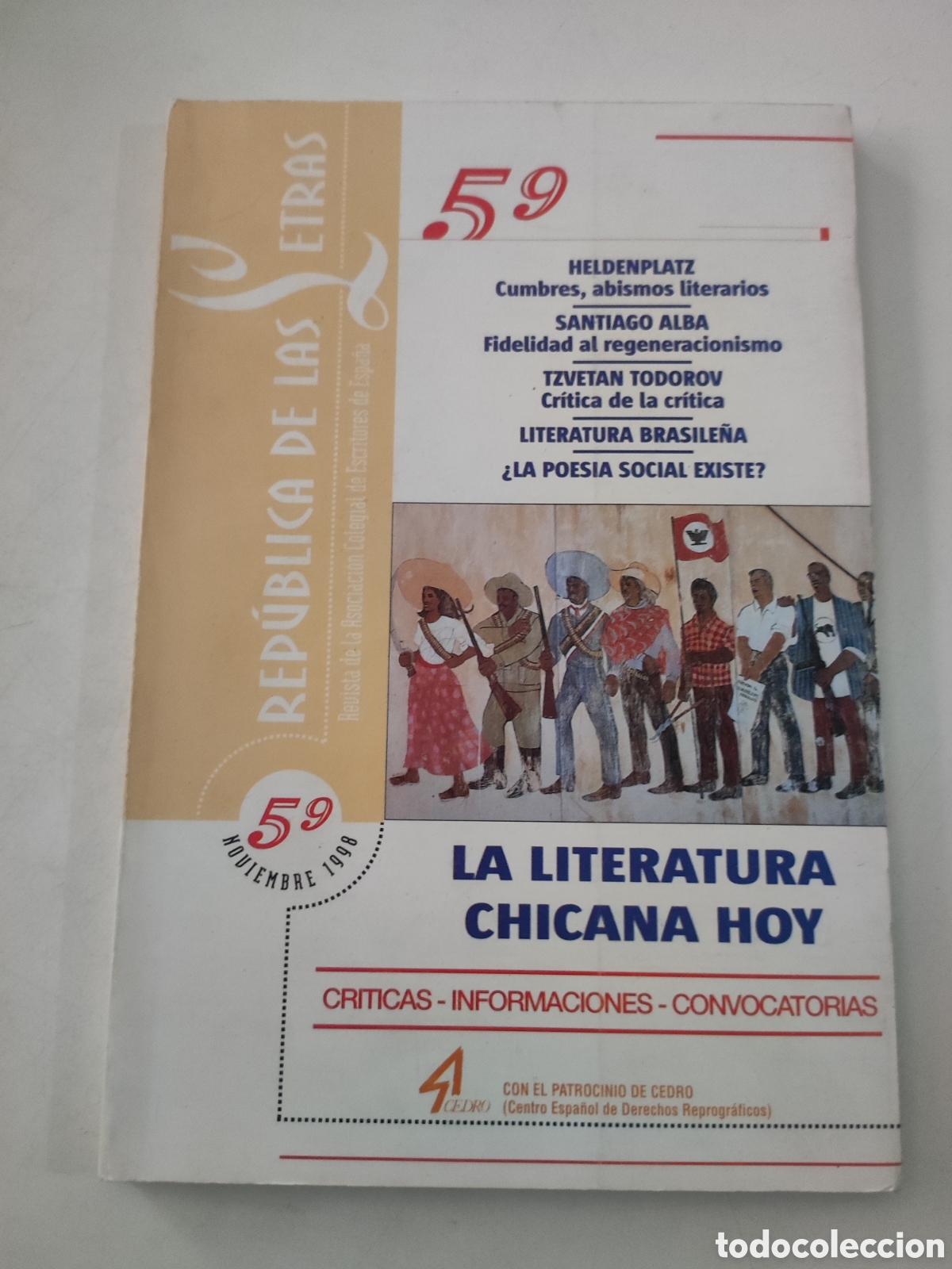 Collectionnisme de Revues et Journaux: Revista Republica de las Letras n&ordm; 59 La literatura Chicana Hoy .VVAA