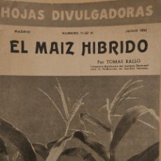 Coleccionismo de Revistas y Periódicos: :::: KK261 - HOJAS DIVULGADORAS . EL MAIZ HIBRIDO - 1952