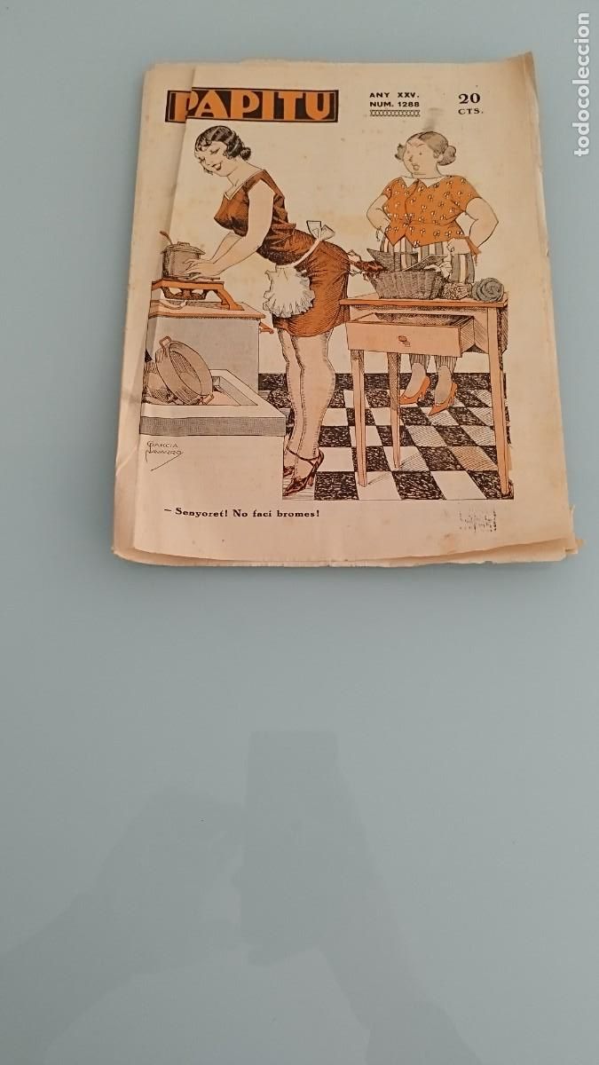 Coleccionismo de revistas y peri&oacute;dicos: Antigua revista papitu n&ordm; 1288, revista comica picaresca, satirica erotica,en catalan