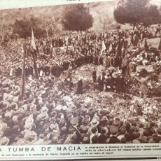 Coleccionismo de Revistas y Periódicos: ANTE LA TUMBA DE MACIÀ 1934 FOTO RETAL HOJA REVISTA