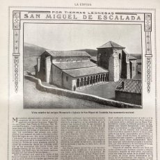 Coleccionismo de Revistas y Periódicos: SAN MIGUEL DE ESCALADA 1917 2 HOJAS REVISTA