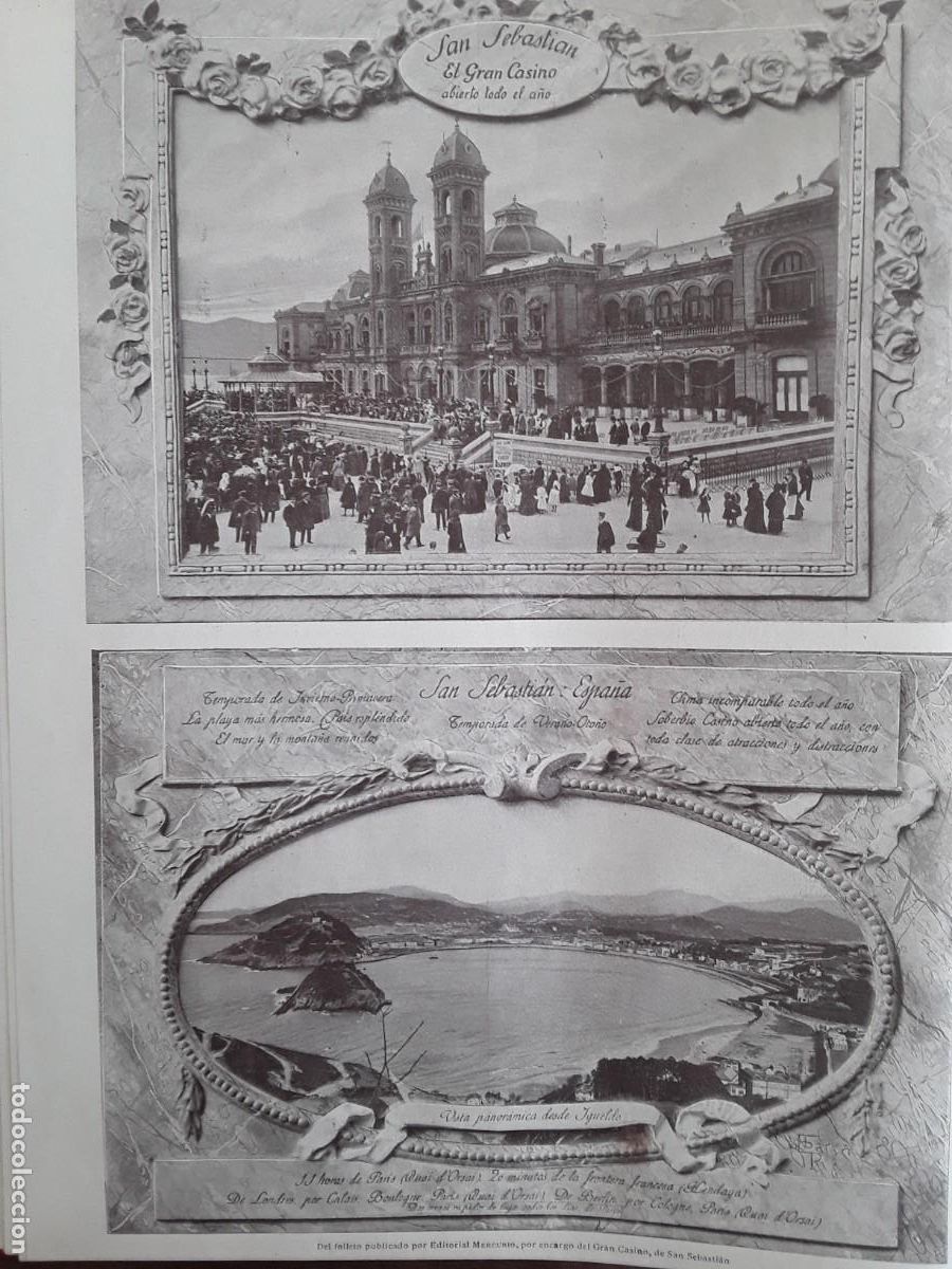 Sammeln von Zeitschriften und Zeitungen: SAN SEBASTIAN EL GRAN CASINOM VISTA DESDE IGUELDO HOJA A&Ntilde;O 1911