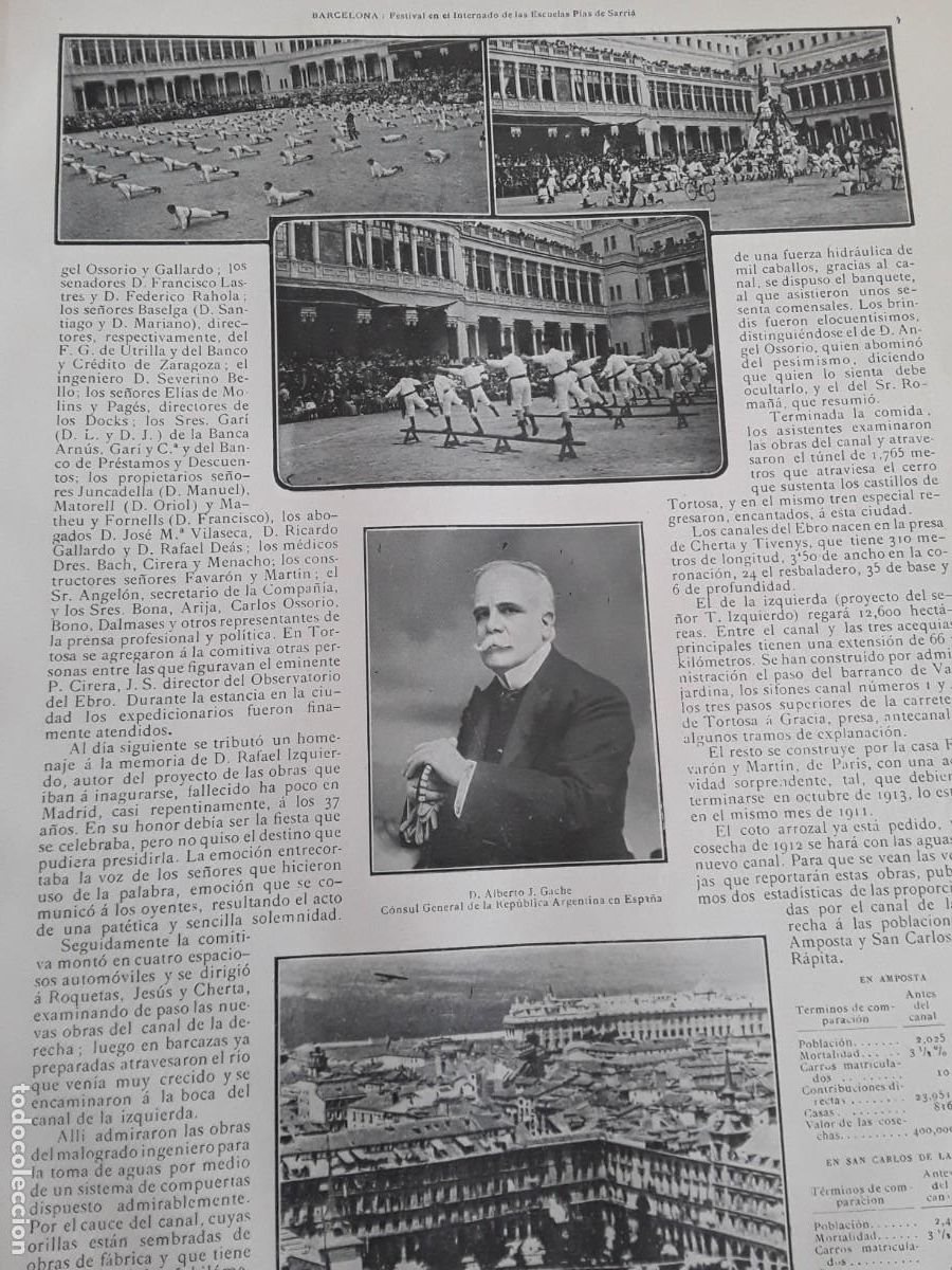 Collection Magazines and Newspapers: FESTIVAL EN EL INTERNADO DE LAS ESCUELAS PIAS DE SARRIA BARCELONA 2 HOJAS A&Ntilde;O 1911