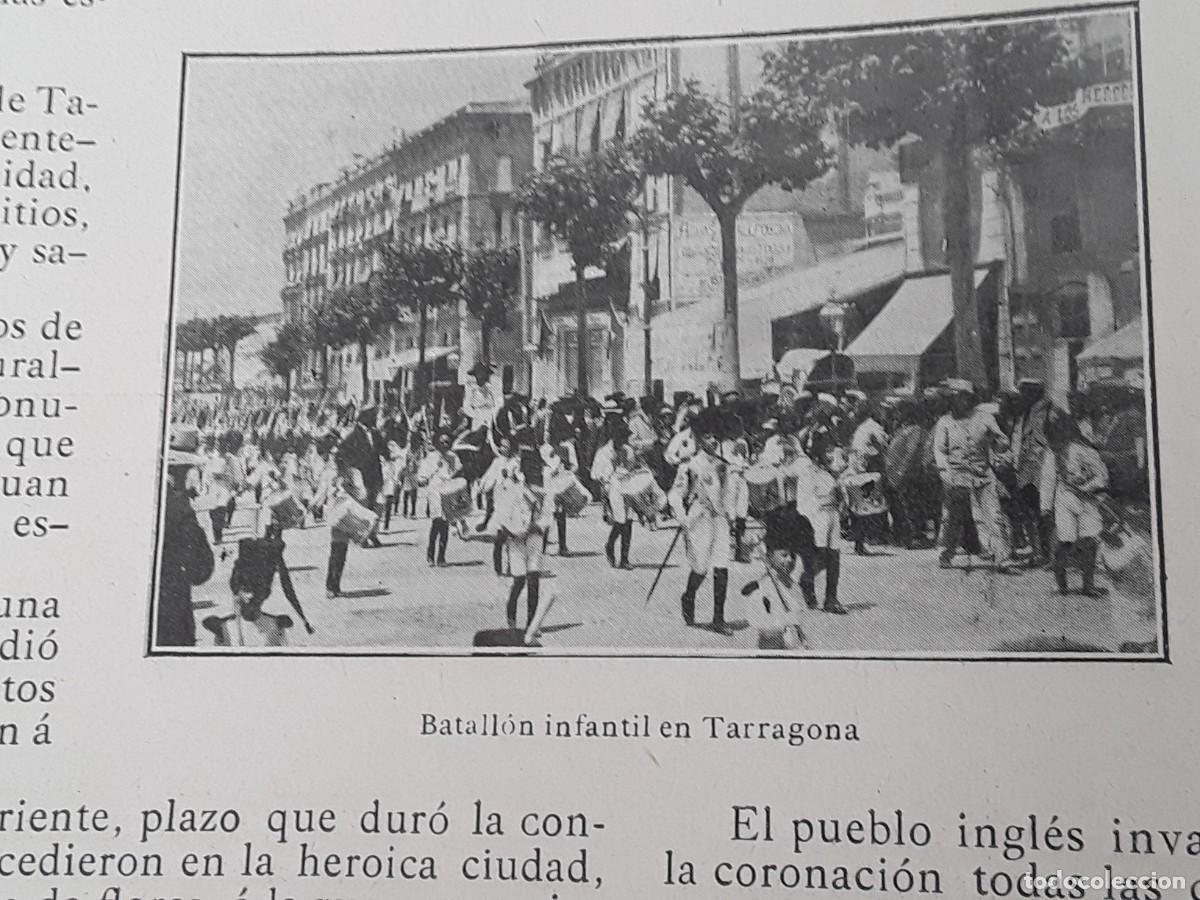 Collection Magazines and Newspapers: BATALLON INFANTIL EN TARRAGONA BATALLA DE FLORES HOJA A&Ntilde;O 1911